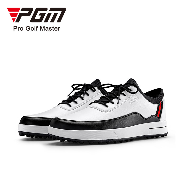 PGM XZ184 brand black golf shoes waterproof custom spike less golf shoes men