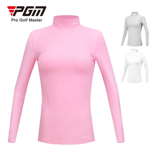 PGM YF389 crew neck multi moloured slim fit sport golf shirt plain for women