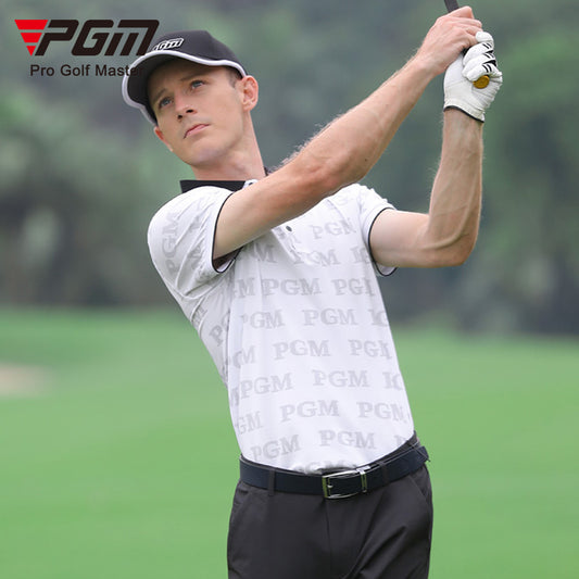 PGM YF396 branded quick dry quality short sleeve abbigliamento golf polyester tshirt polo custom golf shirts for man