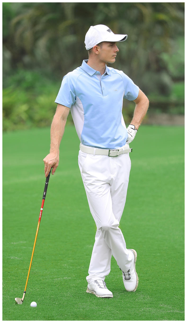 PGM YF399 mens blank logo golf polos shirts breathable golf polo shirt