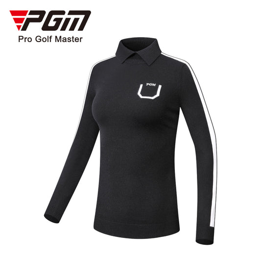 PGM YF424 custom golf polo shirts ladies high quality warm long sleeve causal golf polo for women