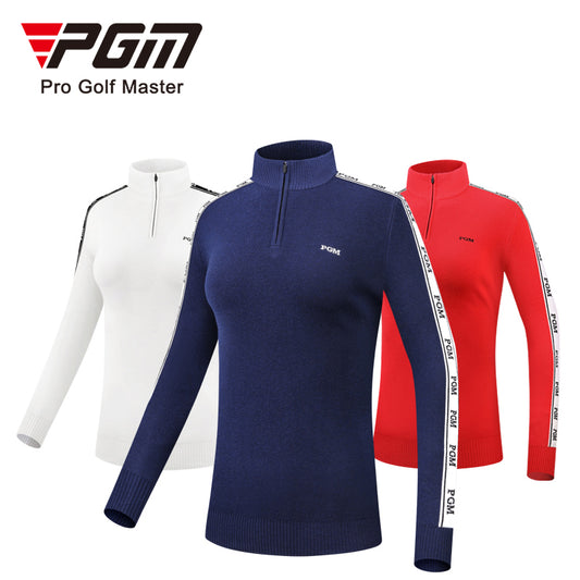 PGM YF425 stand-up neck long sleeve golf sweater keep warm 1/4 zip plain golf sweater
