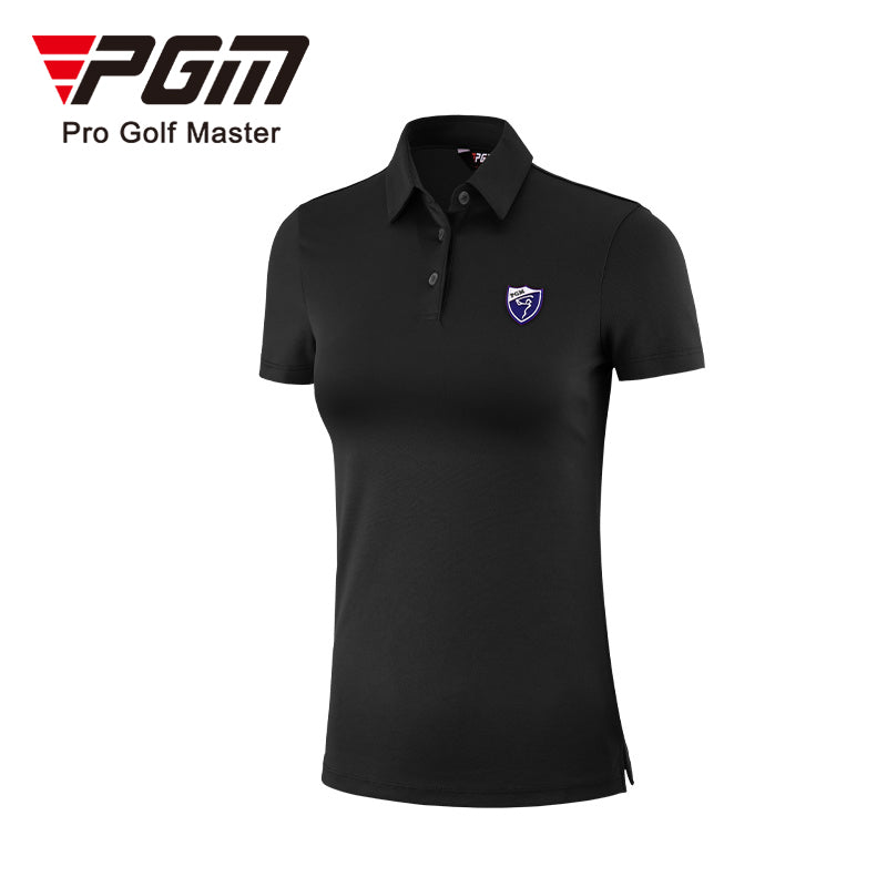 PGM YF442 wholesale women golf polo shirts plain breathable manufacturer golf polo