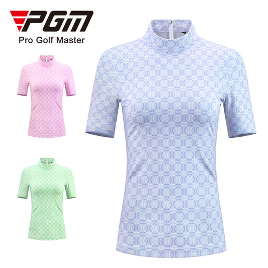 PGM YF467 custom golf shirt women high quality polo golf t shirts zipper golf shirts