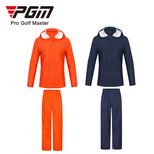 PGM YF481 women golf raincoat waterproof side zipper storage hooded golf raincoat