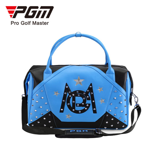 PGM YWB033 portable golf boston bag large colorful waterproof rivet golf boston bag