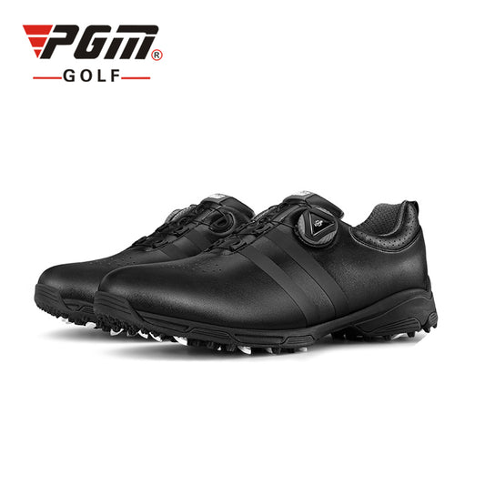 PGM XZ186 water proof golf shoes men custom logo black spike less golf shoe