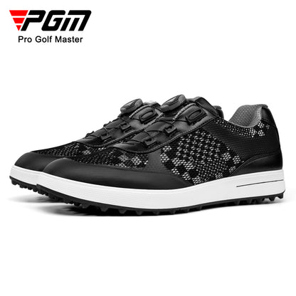 PGM XZ224 auto lacing manufacturer golf ball shoes spike less mesh golf shoes