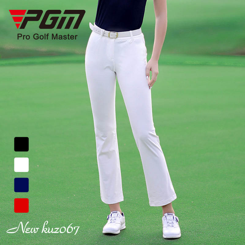 PGM KUZ067 Women Stretch Golf Flared Pants White Spandex Golf Trousers ...
