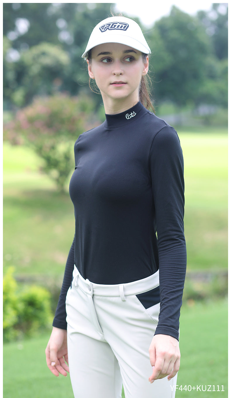 PGM YF440 golf shirt woman long sleeve fitting ladies golf shirts with logo