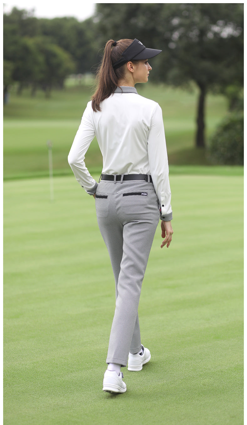 PGM KUZ118 custom fitted golf pants polyester flex fabric golf pants women