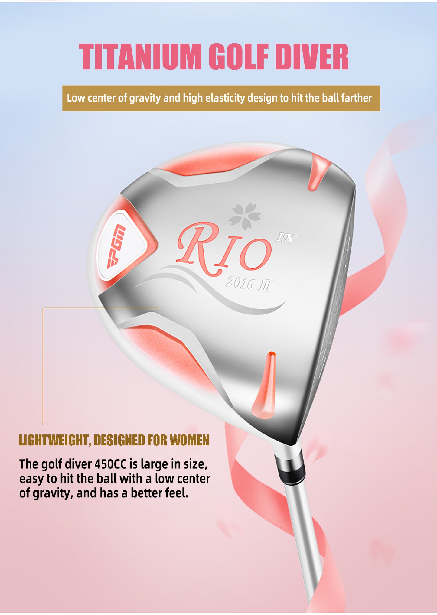 golf gear for cheap PGM MG038 450cc casting golf clubs drivers titanium cheap golf driver – PGM GOLF
