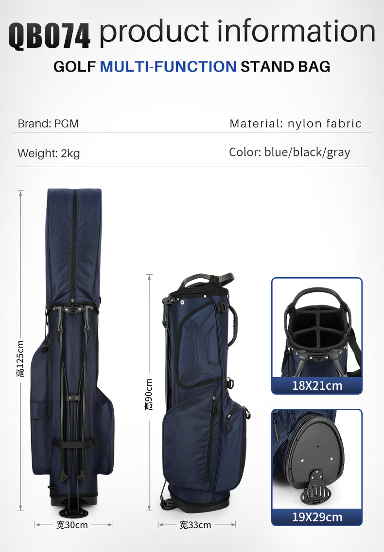PGM QB074 premium custom 5 way divider waterproof lightweight sunday nylon golf bag