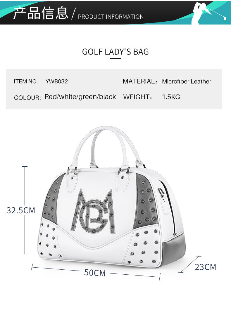 PGM YWB032 oem large womens golf boston bags with rivet