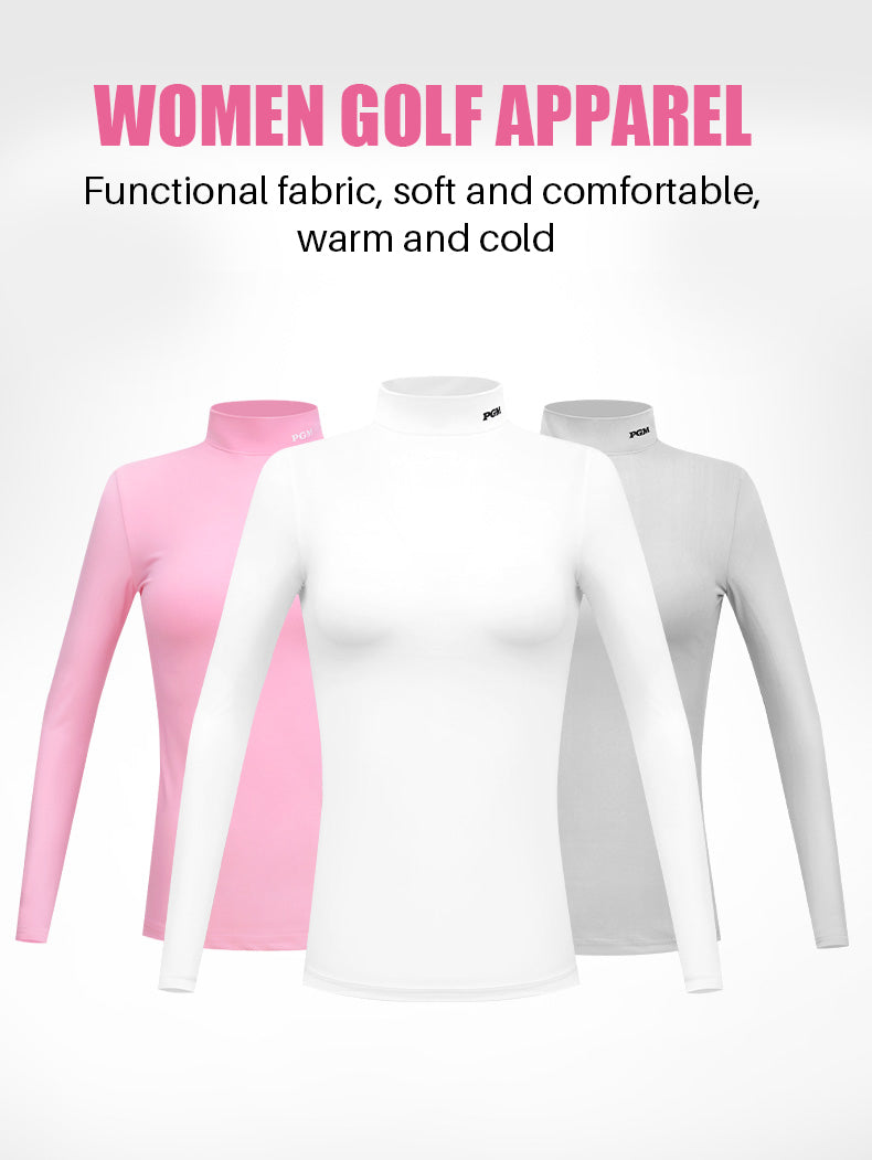 PGM YF389 crew neck multi moloured slim fit sport golf shirt plain for women
