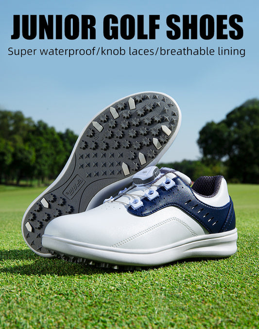 PGM XZ251 custom golf shoe manufacturer wholesale waterproof junior golf shoes with logo