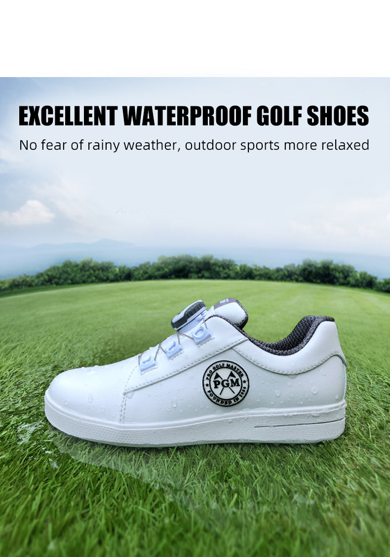 PGM XZ254 oem golf shoes spike less waterproof junior golf shoes for kids