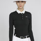 PGM YF535 ladies long sleeve performance golf polo shirt polyester spandex plain golf polo
