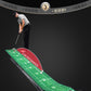 PGM TL020 Black Plastic Frame Indoor Golf Putting Mat With Ball Return Rail-Carpet