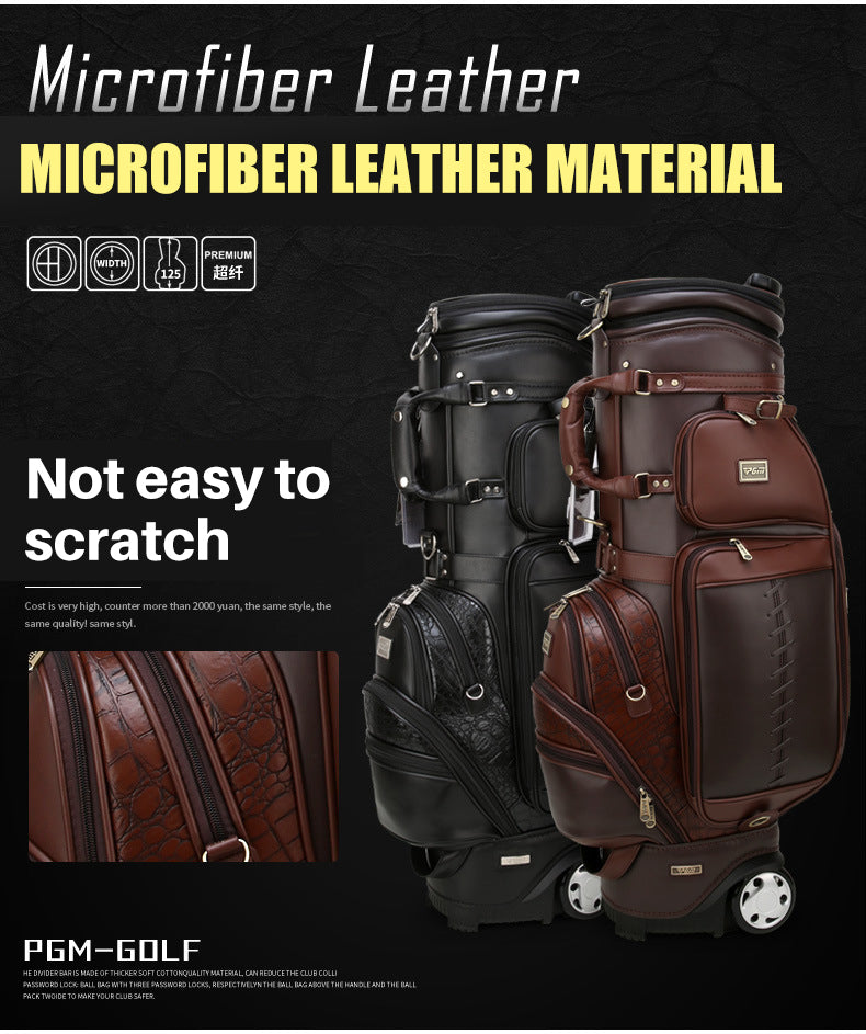 PGM QB044 high quality microfiber telescopic travel good golf bags with wheels