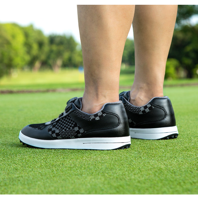 PGM XZ224 auto lacing manufacturer golf ball shoes spike less mesh golf shoes