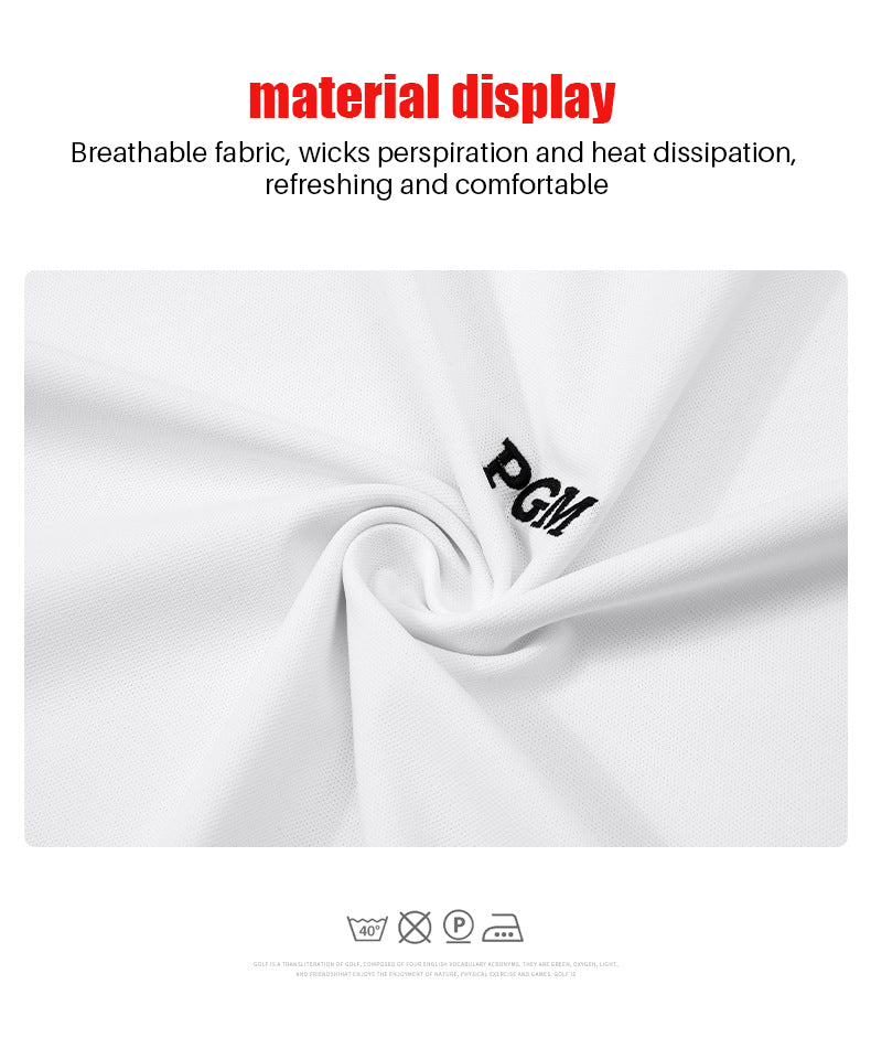 PGM YF395 men breathable golf polo shirt soft spandex polyester golf polo