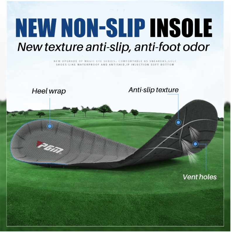 PGM XZ172 Waterproof Non-slip Spike Less Golf Shoes for men