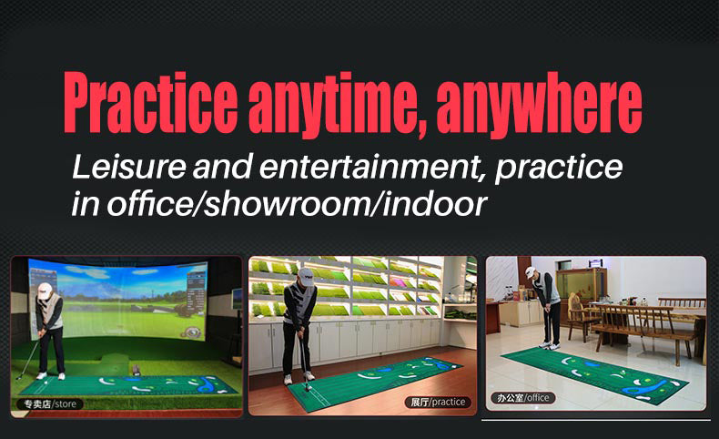 PGM TL028 3m meter indoor golf practice velvet personal custom made training mini putting mat