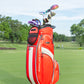 PGM QB136 custom logo golf bag travel microfiber leather golf bag with wheels