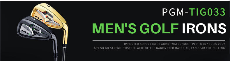 PGM Tig033 NSR III Professional Men Stainless Steel Graphite Head Black Gold Golf Iron