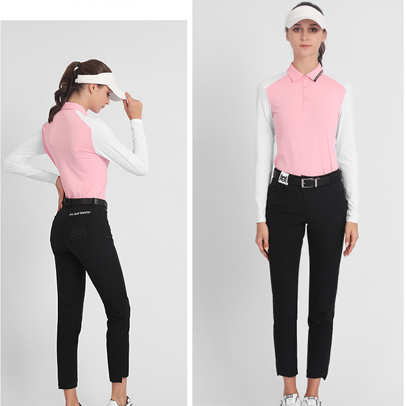 PGM YF515 custom golf shirt women slim fit polo shirt long sleeve luxu – PGM GOLF