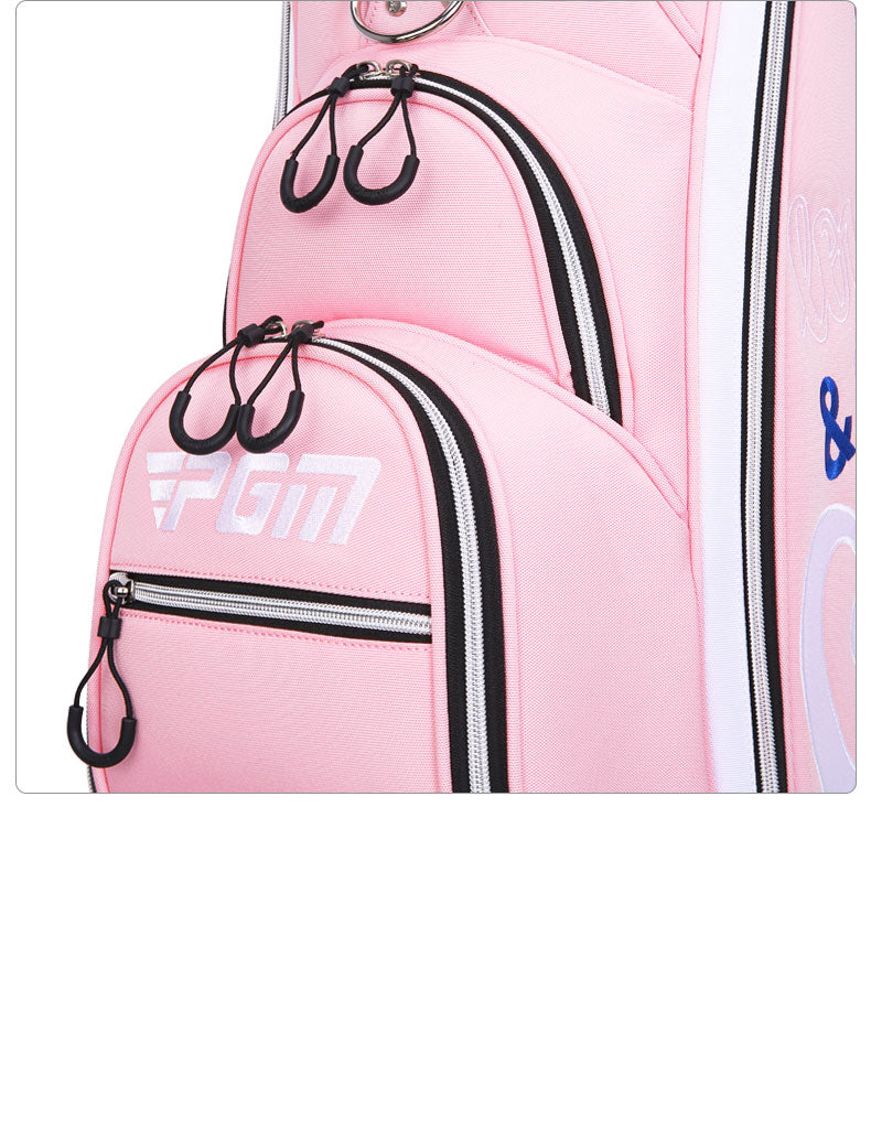 PGM QB135 cute golf bag female golf travel bag pink golf bags with wheel