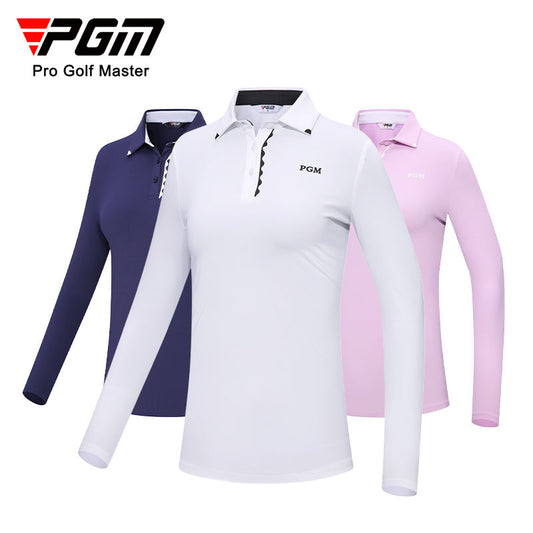 PGM YF419 women long sleeve golf shirt crew neck polyester spandex gol –  PGM GOLF