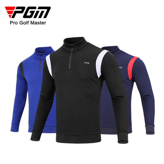 Pgm Golf Apparel Autumn Men's Long Sleeve Golf Shirts Casual High Quality  Sports T-Shirt Man Zipper Collar Polo Tops Elastic - AliExpress