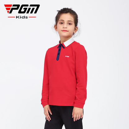 PGM KIDS YF454 golf polo shirts 2022 oem custom logo plain children golf polo