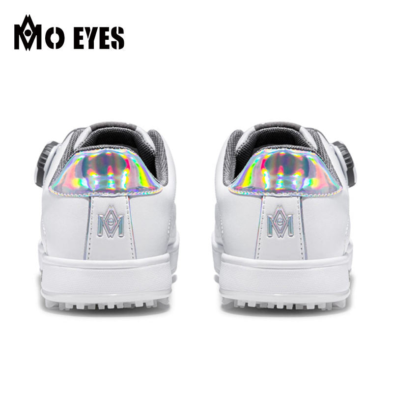 MOEYES M22XZ09 new fashion golf shoes 6.5 size spike less waterproof golf shoes