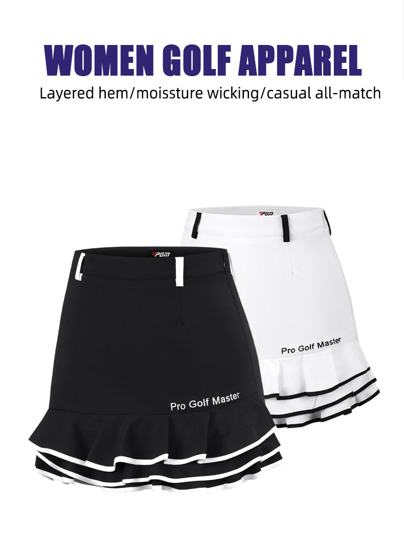 PGM QZ080 summer golf wear skirt women sports tennis golf skirt with pockets