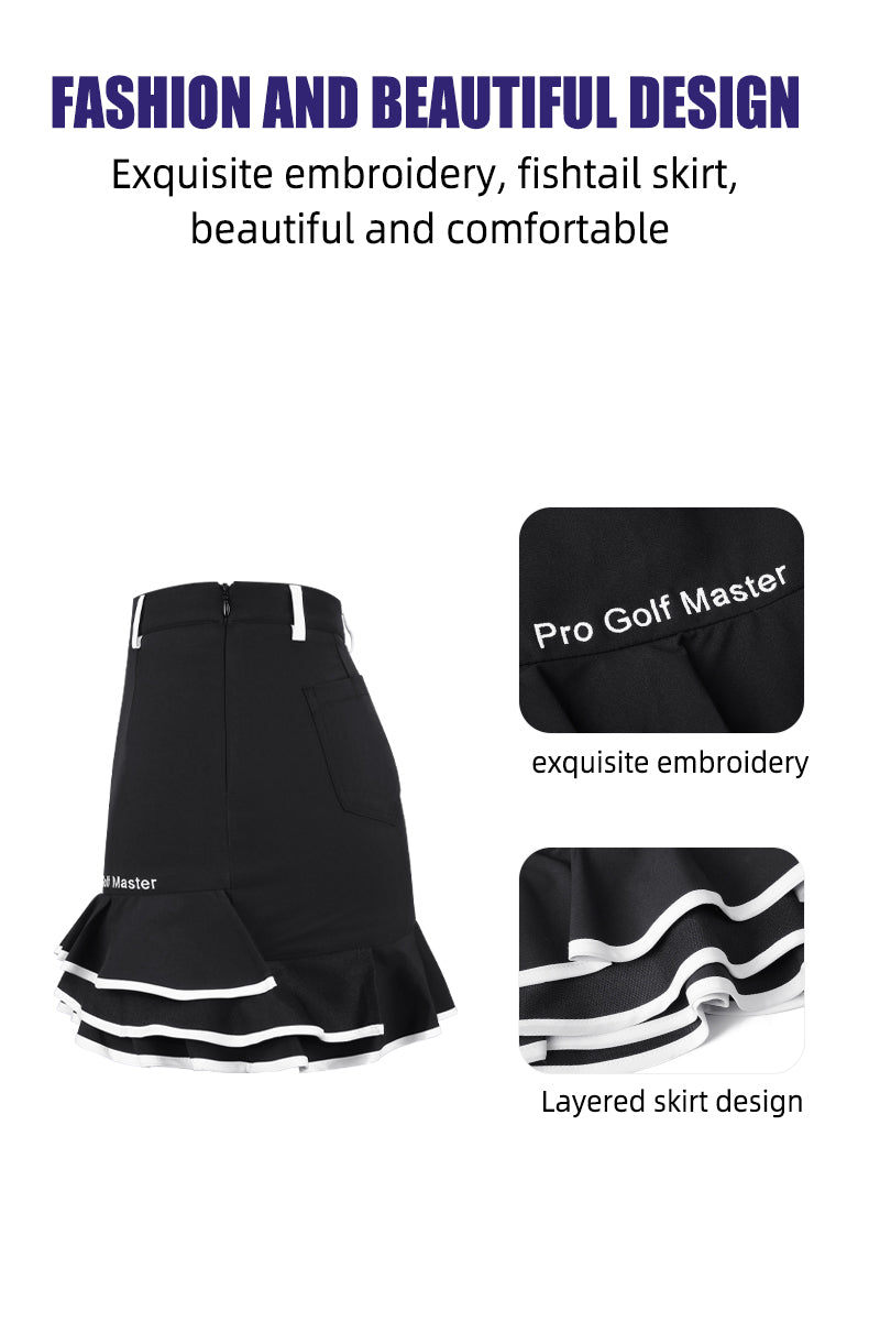PGM QZ080 summer golf wear skirt women sports tennis golf skirt with pockets