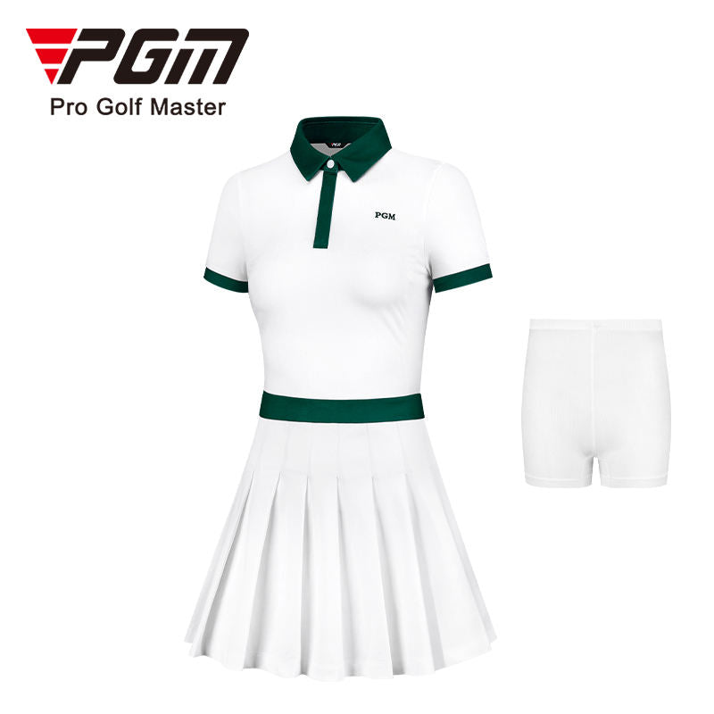 PGM QZ078 polo mini golf skirt set customize pleated high quality golf skirt