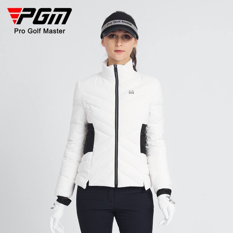 PGM YF520 ladies warm golf jackets wholesale duck down full zip women logo golf jacket