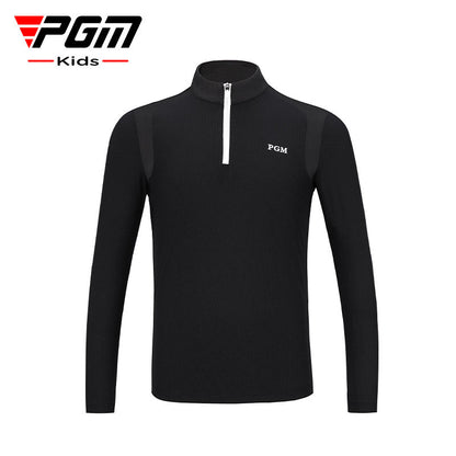 PGM YF541 kids golf t-shirts manufacturer quarter zip pullover nylon golf shirt