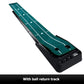 PGM TL023 Aiming line-Carpet Golf Putting Mat Ball Return Track Baffle Black Plastic Frame Indoor Outdoor
