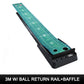 PGM TL020 Black Plastic Frame Indoor Golf Putting Mat With Ball Return Rail-Carpet