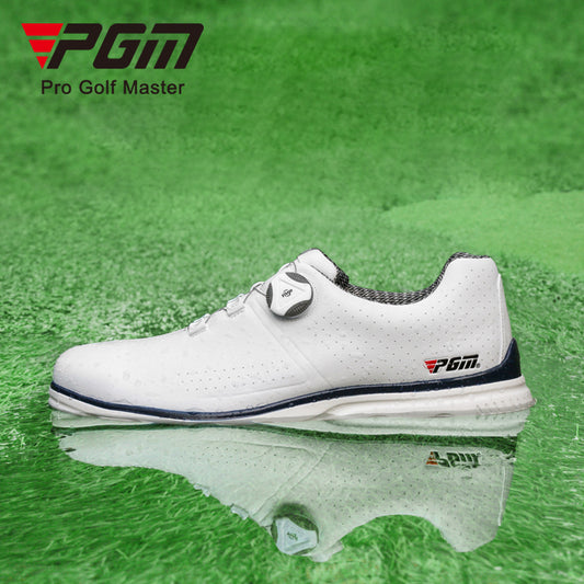 PGM XZ166 white mens golf shoes waterproof spike less golf shoes