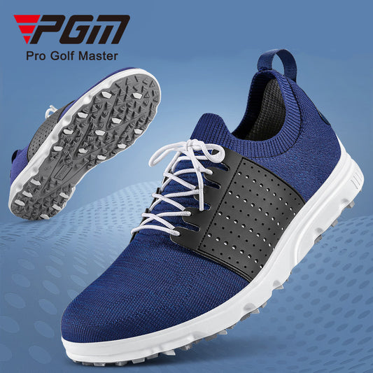 PGM XZ183 breathable mesh custom spike less golf shoes men