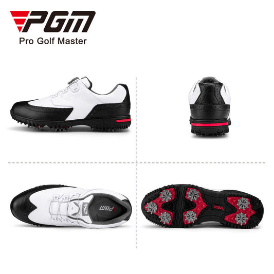 PGM XZ240 genuine leather sport shoes de golf shoes vintage activity spike men waterproof golf shoes