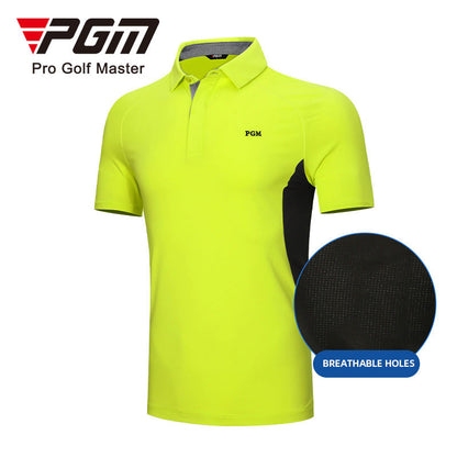 PGM YF399 mens blank logo golf polos shirts breathable golf polo shirt