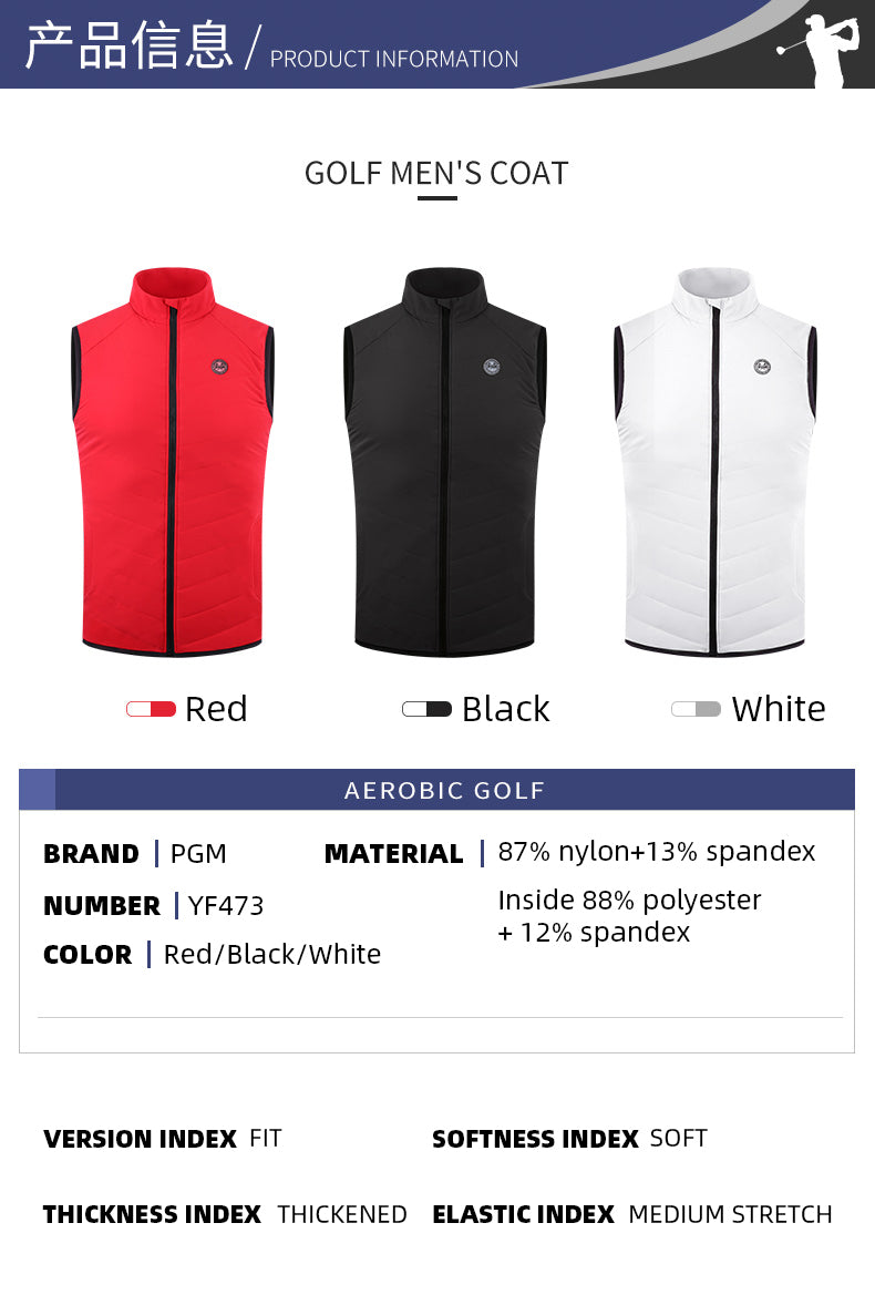 PGM YF473 heated golf vest men custom full zip golf vest jacket