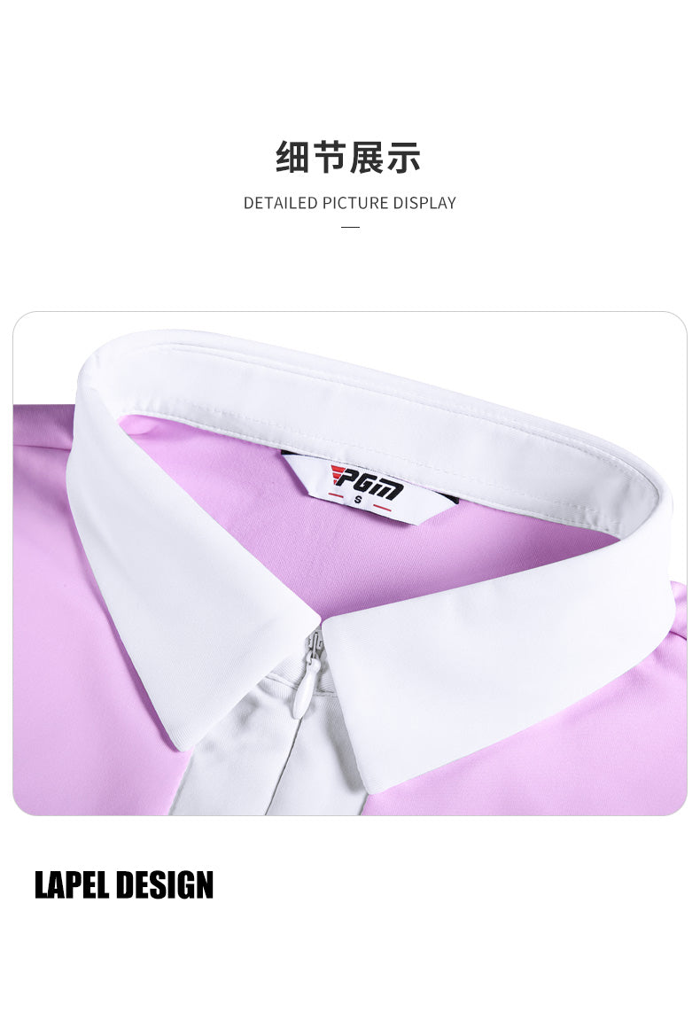PGM YF511 custom golf tshirts polo shirt polyester spandex golf polo for women