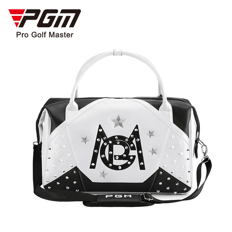 PGM YWB033 portable golf boston bag large colorful waterproof rivet golf boston bag